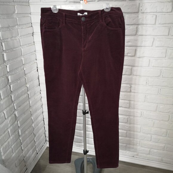 Ann Taylor Loft Ladies Size 31/12 Modern Skinny Purple Corduroy Pants - Picture 1 of 14